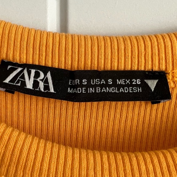 Orange Zara MIDI Dress size Small - Picture 3 of 4